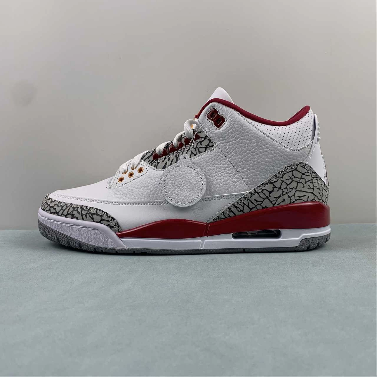 Urban Life Smart Casual Air Jordan 3 Retro Cardinal Red White Light Curry Cement Gray CT8532-126