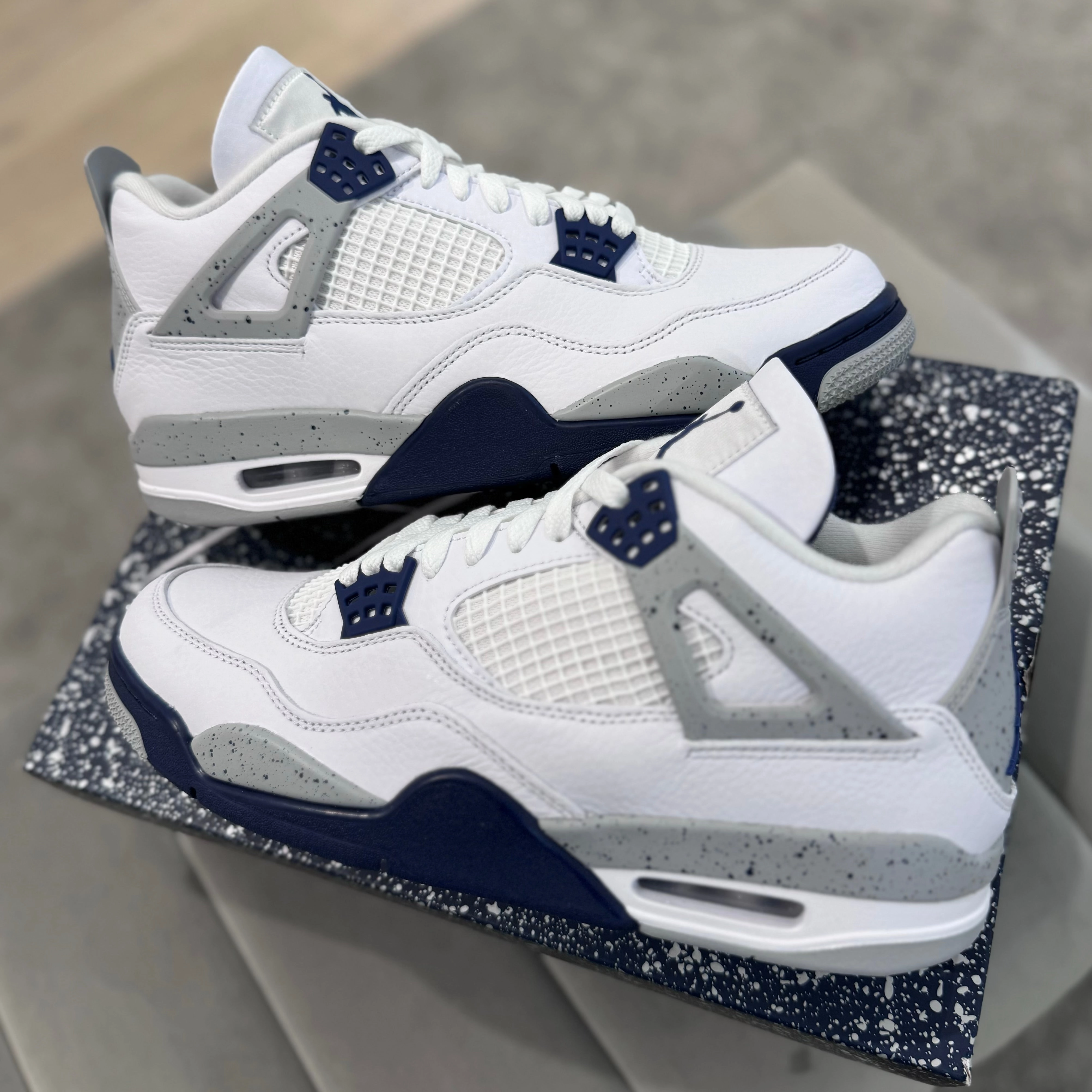 JORDAN 4 ??MIDNIGHT NAVY?? Elastic Sides