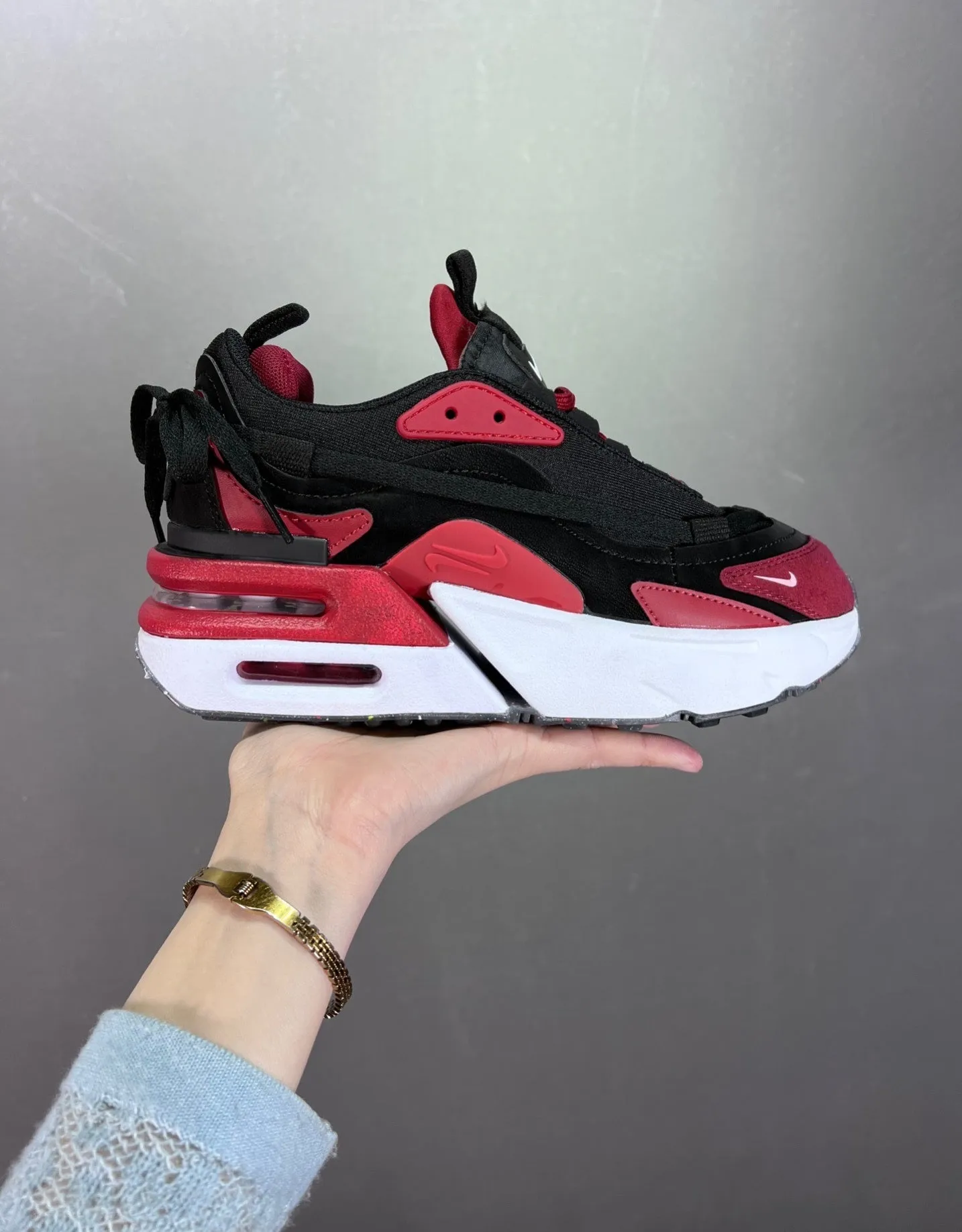 Air Max Furyosa Black White-Anthracite-Archeo Pink DH0531-001 Performance Stability microfiber running option