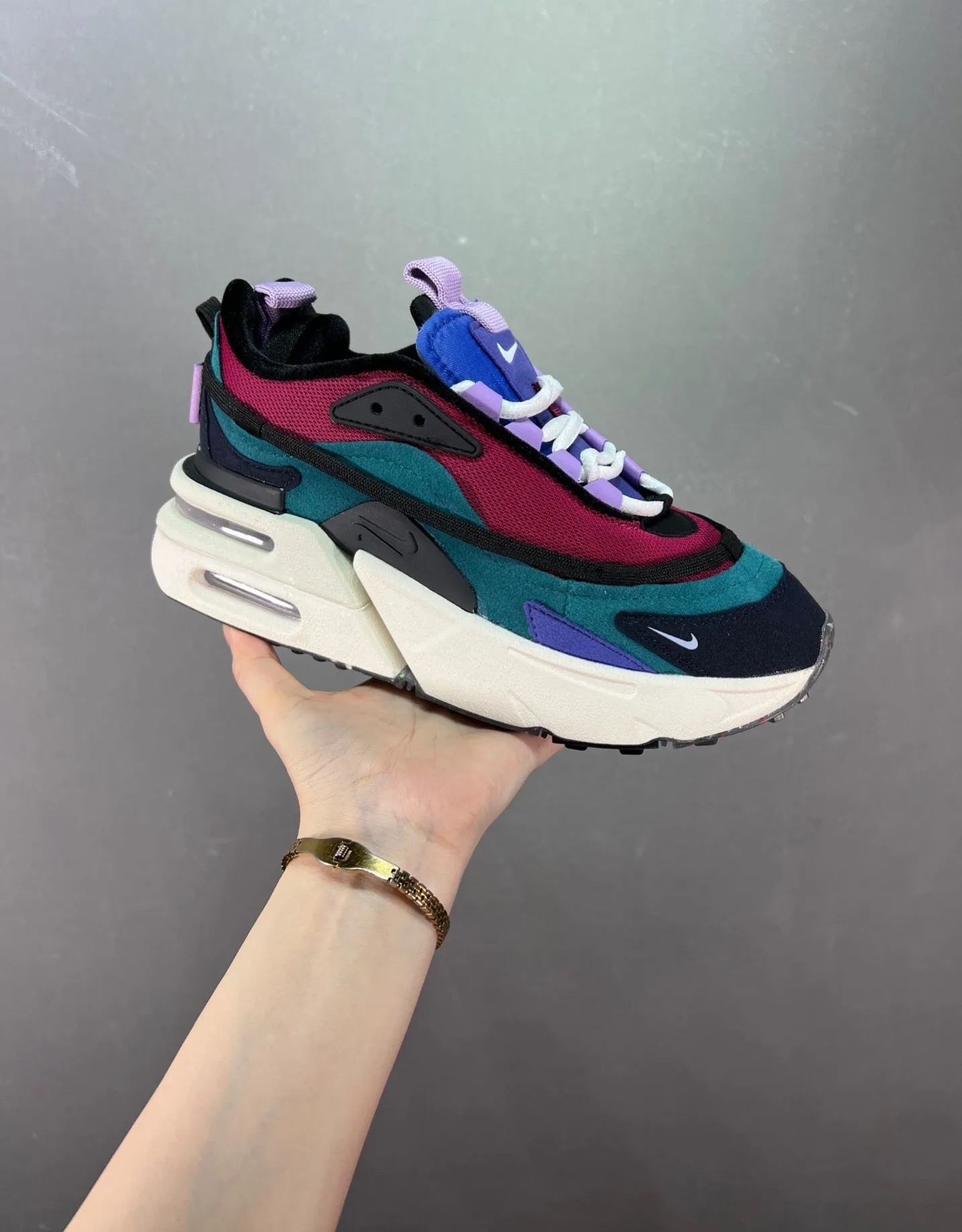 reflective visibility Air Max Furyosa Night Green Sail-Raspberry Red Black DC7351-300