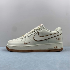 Air Force 1 07 Low Cream White Brown Gold DQ7658-109 Family Meet
