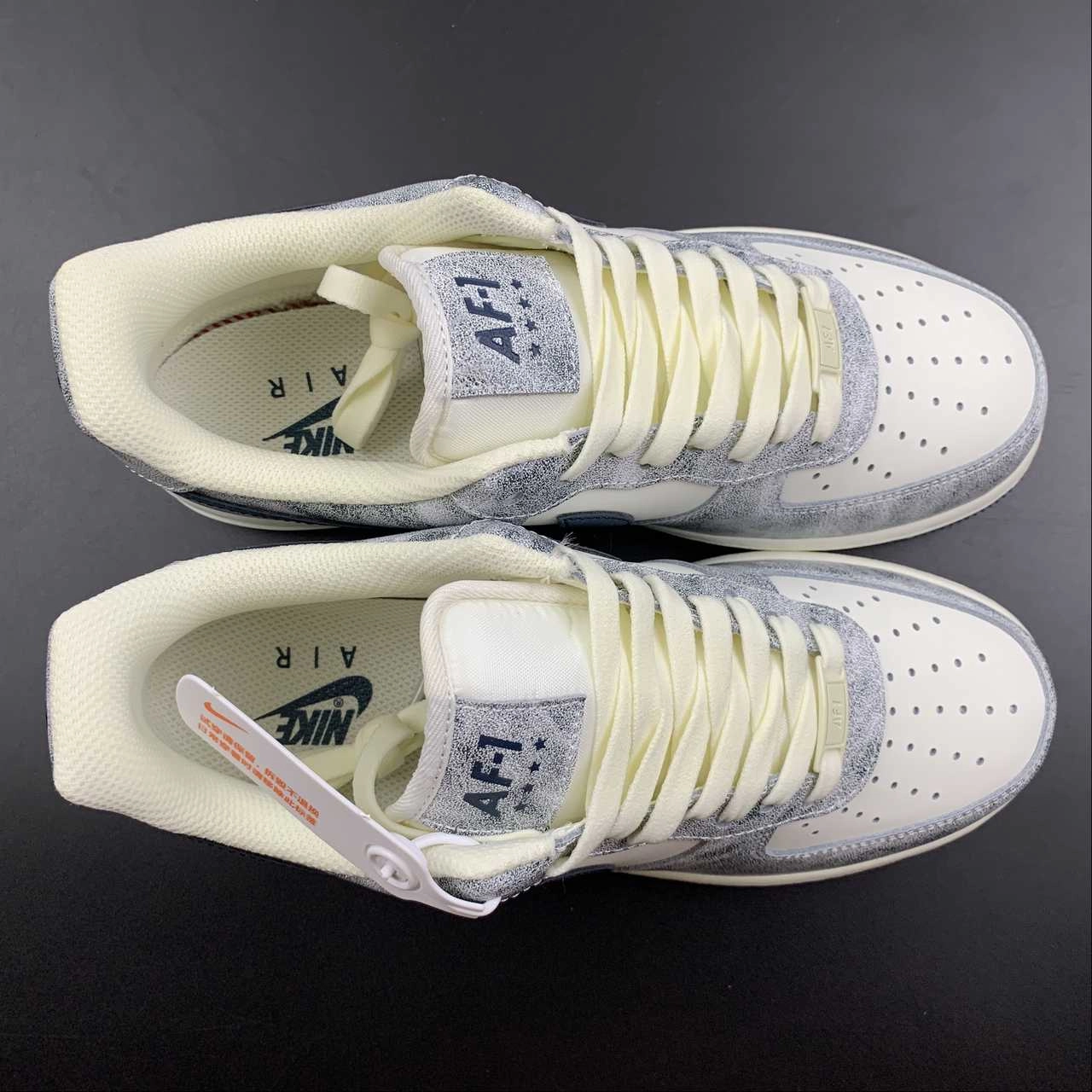 Fit Anytime Workwear Friendly Air Force 1 07 Low Sail White Gray Lake Blue BX5815-535