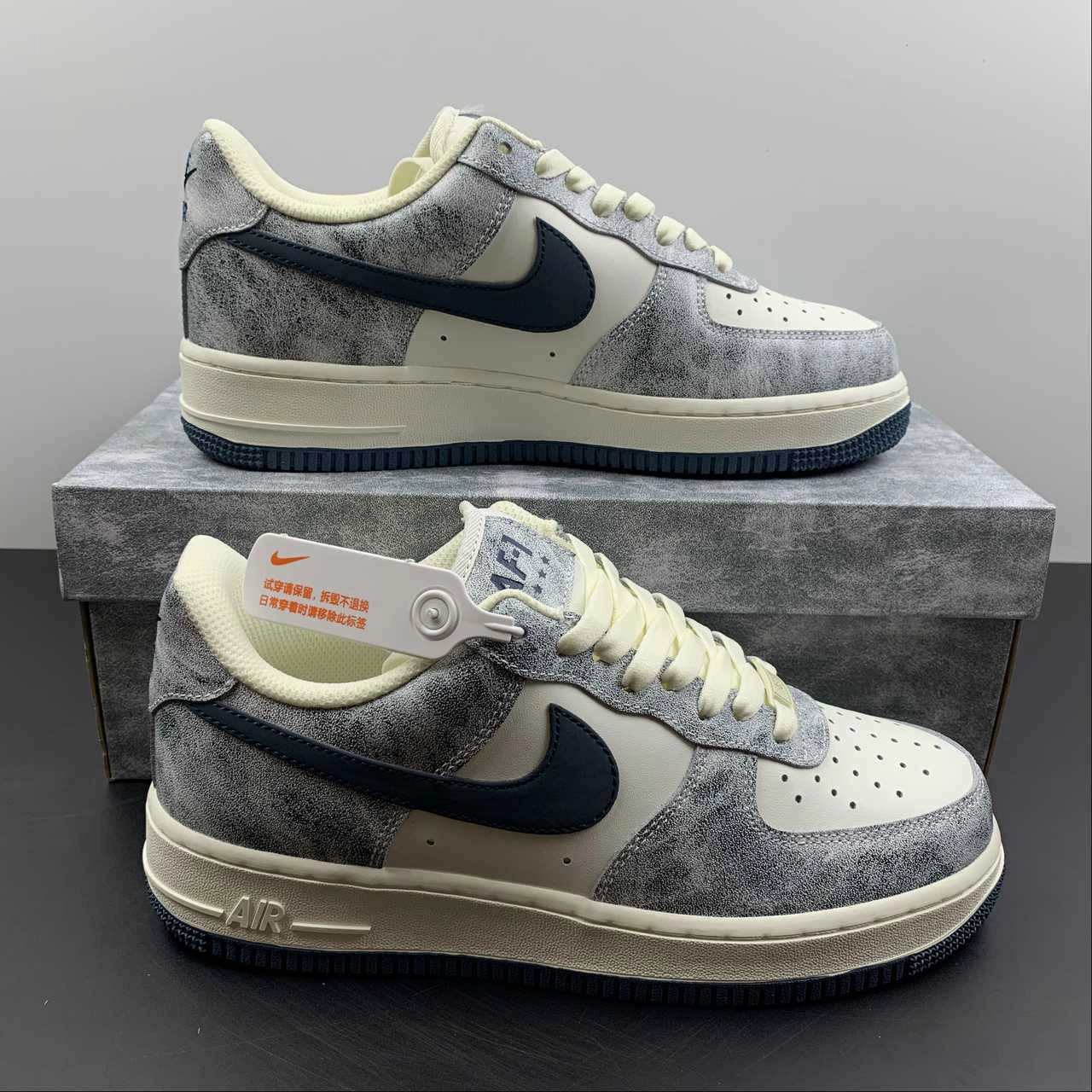 Air Force 1 07 Low Sail White Gray Lake Blue BX5815-535 Easy Movement ShockAbsorbingSole