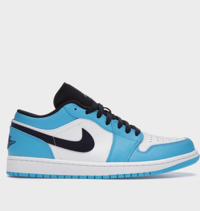 Nike Air Jordan 1 Low UNC University Blue Black (GS) MoldedMidsole Water Resistant Material
