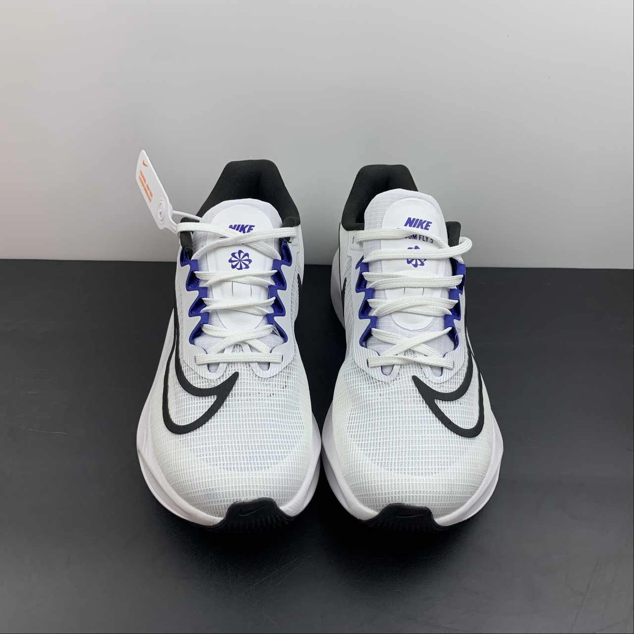 Zoom Fly 5 White Blue-Black DM8968-100 Stretch fit High Top