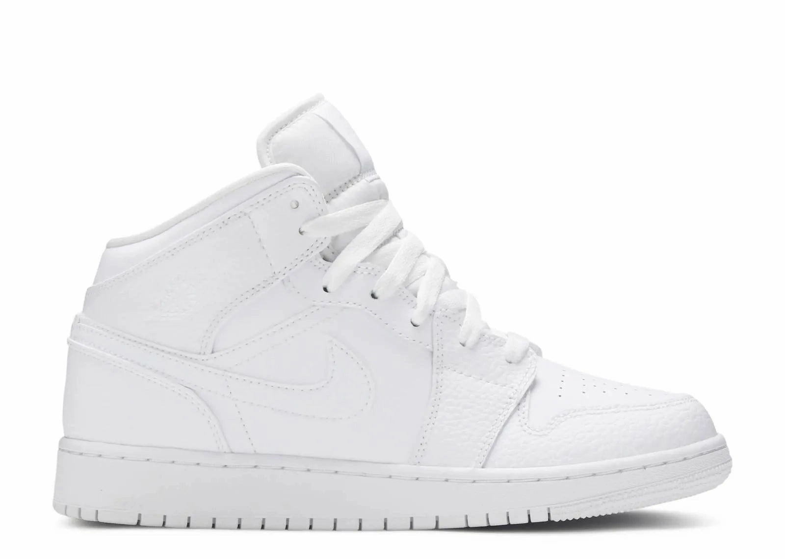 Autumn Style Air Jordan 1 Mid Triple White (GS)