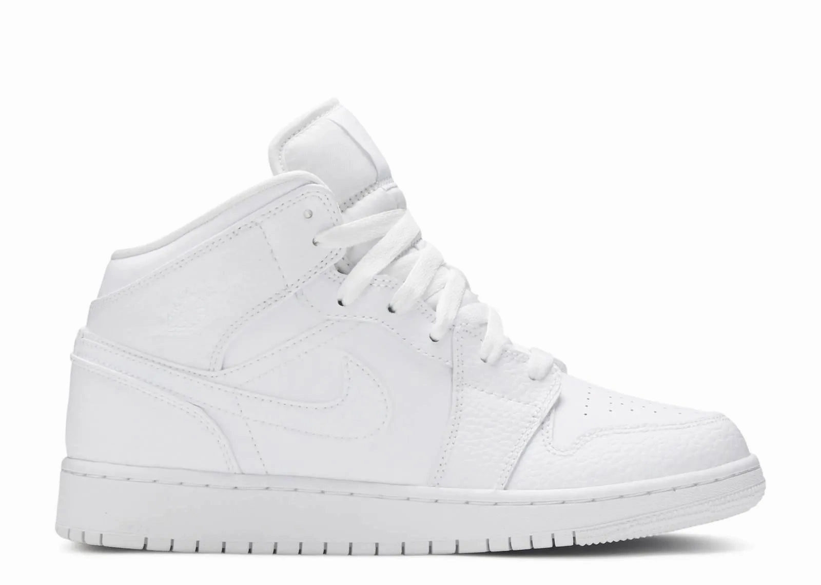 Air Jordan 1 Mid Triple White (GS) Every Ground