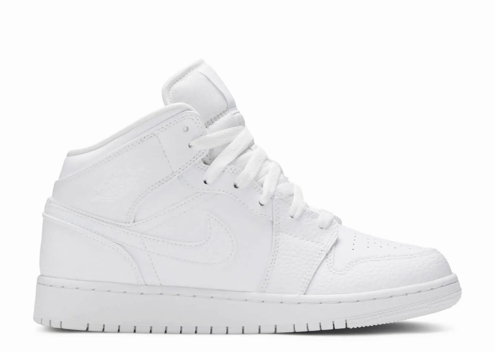 Air Jordan 1 Mid Triple White (GS) Yellow Sun
