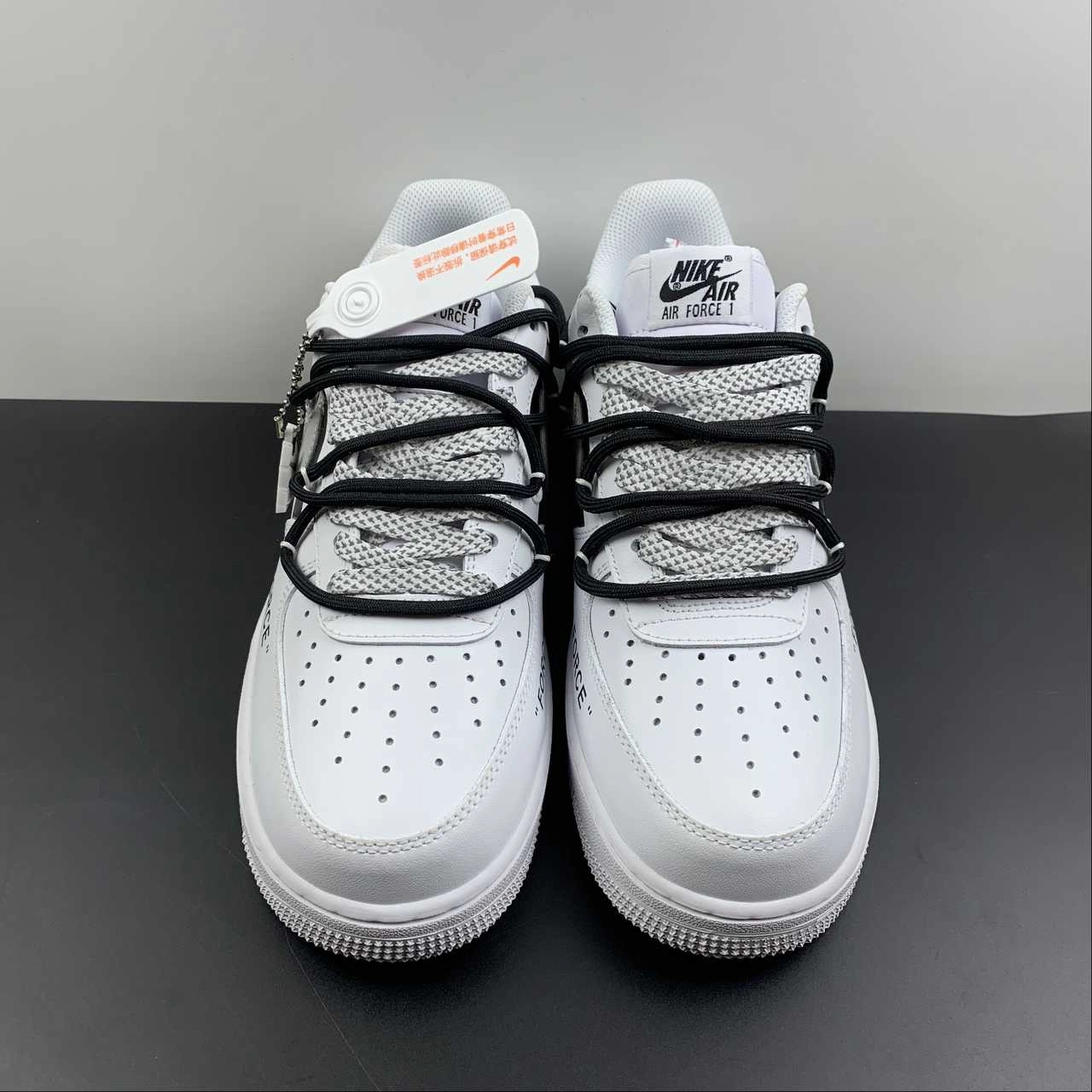 Air Force 1 07 Low White Black Silver CV1724-115 Travel Ready Refined Edge