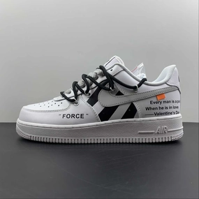 night stroll Air Force 1 07 Low White Black Silver CV1724-115