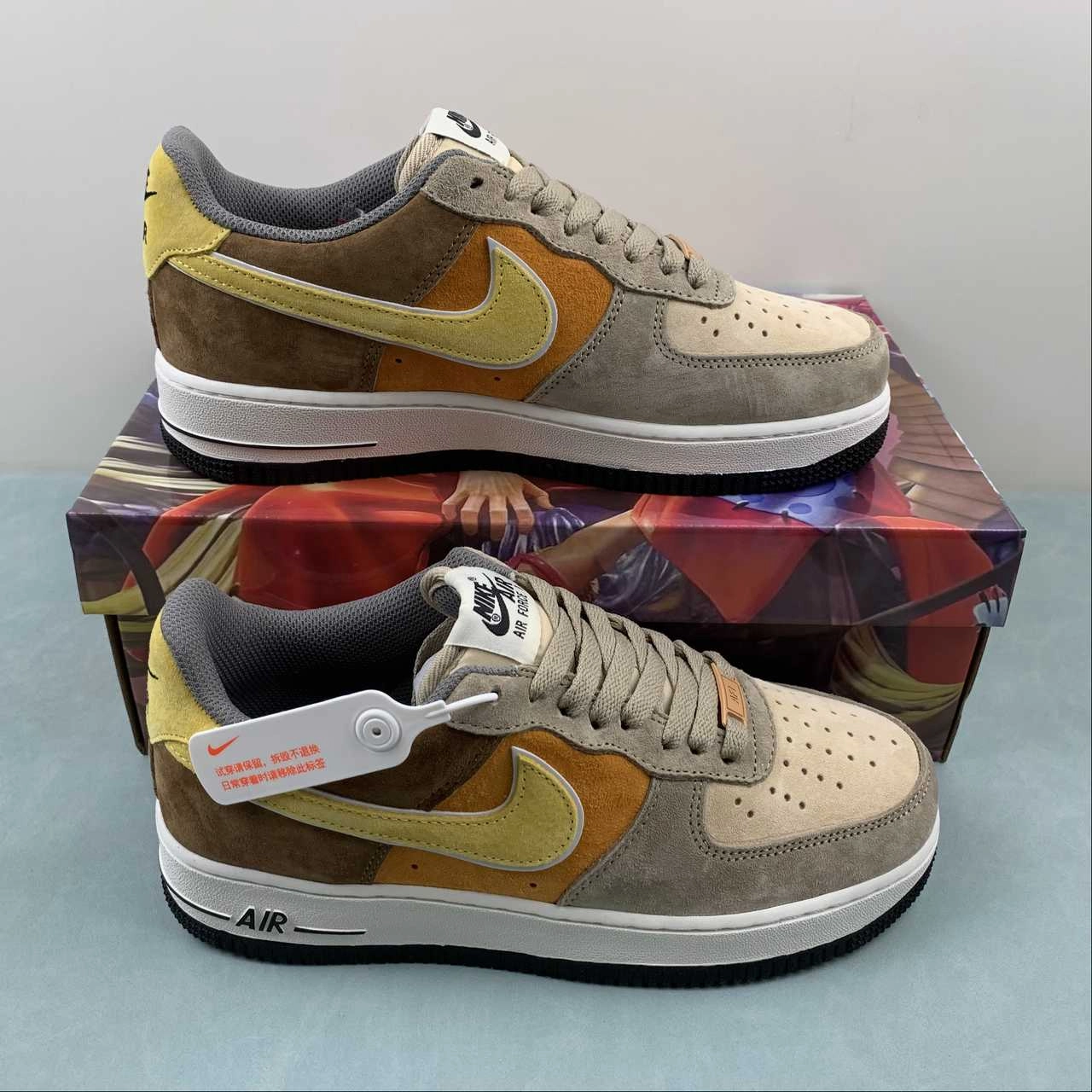 Air Force 1 07 Low Yellow Brown Gray LF8989-555 Indoor outdoor use Smooth Flex