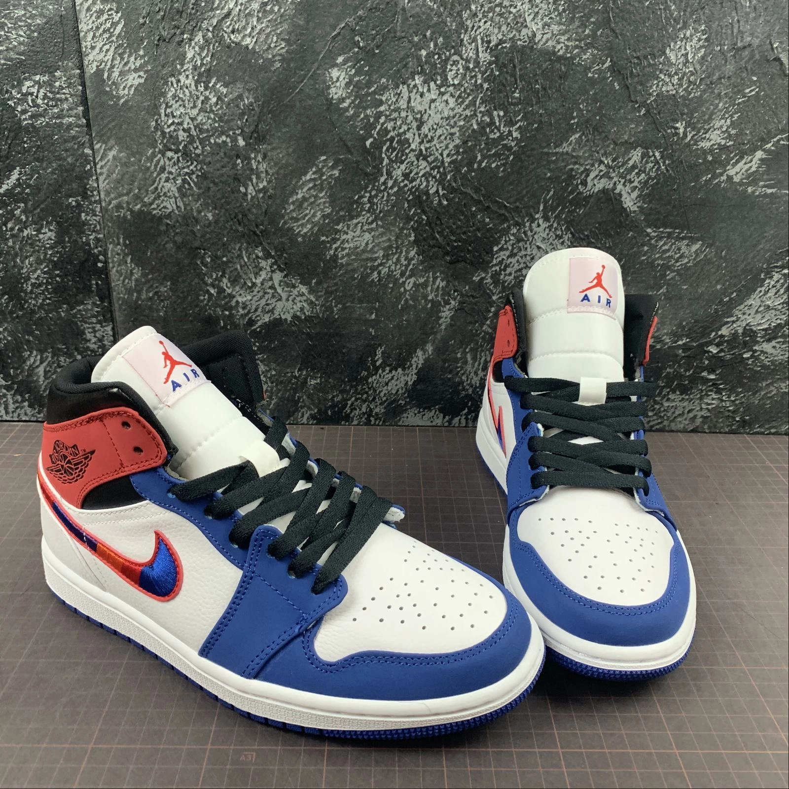 Arch Stabilizer Air Jordan 1 Mid White Blue Gym Red 852542-146
