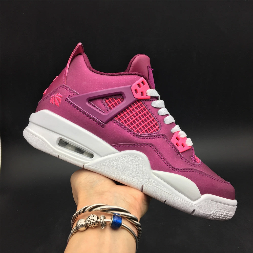 Air Jordan 4 Retro True Berry Rush Pink White 487724-661 Thermoforming Technology anti slip grip