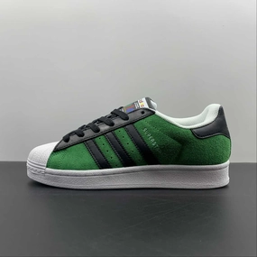 slow - paced fitting Moisture Management Adidas Superstar Green Core Black Cloud White FW3544