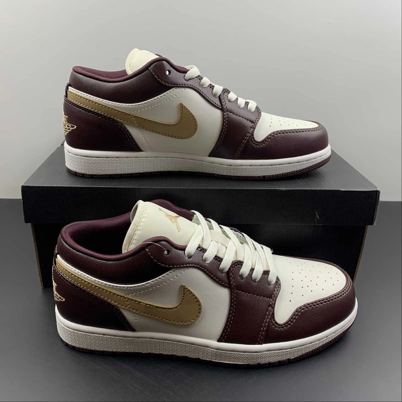 Air Jordan 1 Low Shadow Brown Sail Brown Kelp DC0774-200 Quick Grip Outdoor Motion