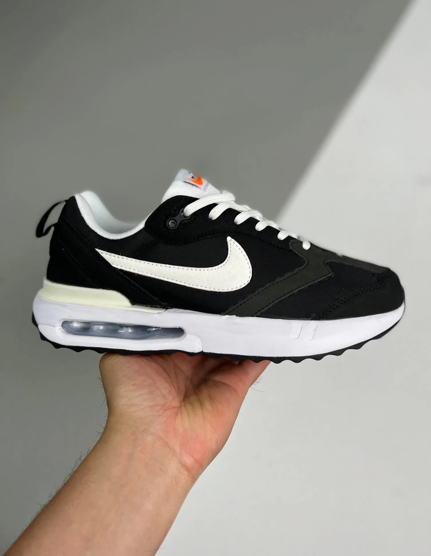 Air Max Dawn Metallic Black Silver Total Orange Summit White DJ3624-001 running for school events amateur friendliness