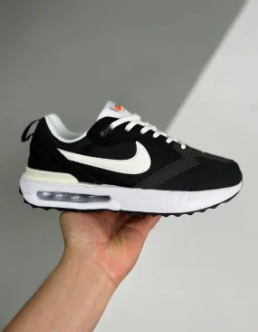 Air Max Dawn Metallic Black Silver Total Orange Summit White DJ3624-001 running for school events amateur friendliness