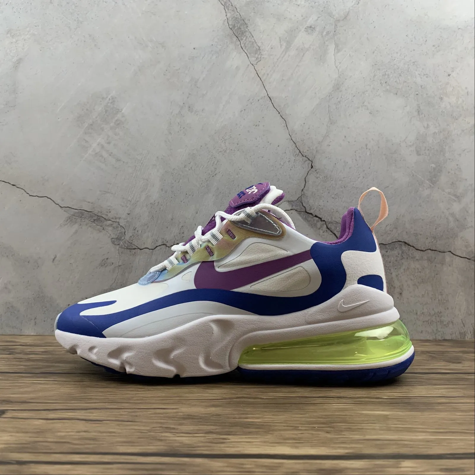 Air Max 270 React Easter White Blue Purple CW0630-100 personalized - fit shoes running with a fanny pack