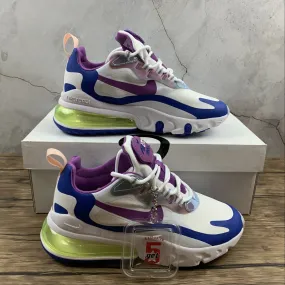 Air Max 270 React Easter White Blue Purple CW0630-100 trail running shoes