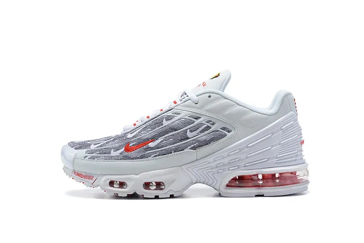 Air Max Plus 3 White University Red-Black DH4107-100 lateral - support - stability shoes classic - brand shoes