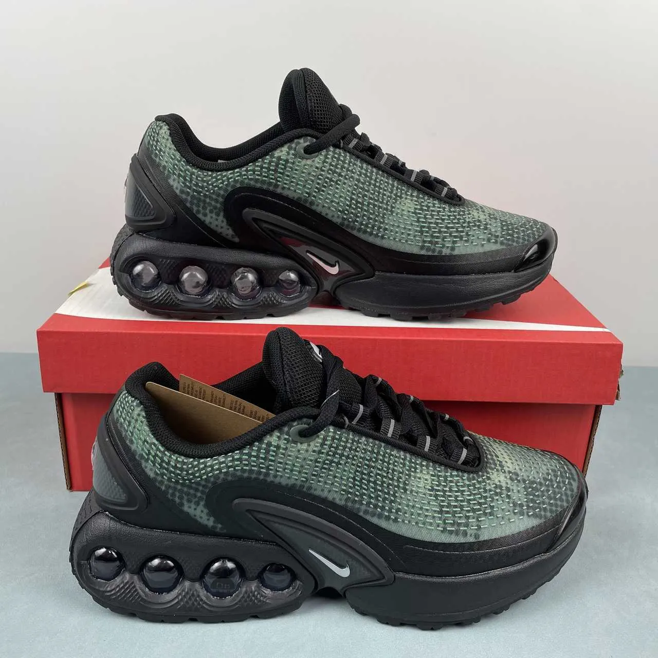 Air Max Dn Black Olive Aura Medium Olive Metallic Silver IB3078-010 Shockproof day running shoes