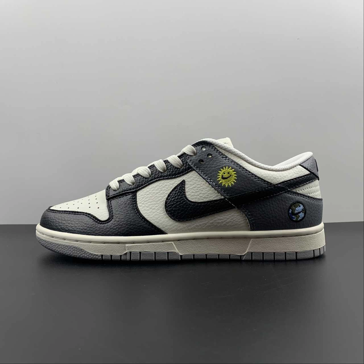 Slip Resistant Tread Pattern Comfortable Upper SB Dunk Low Beige Black Dark Grey BB1609-113