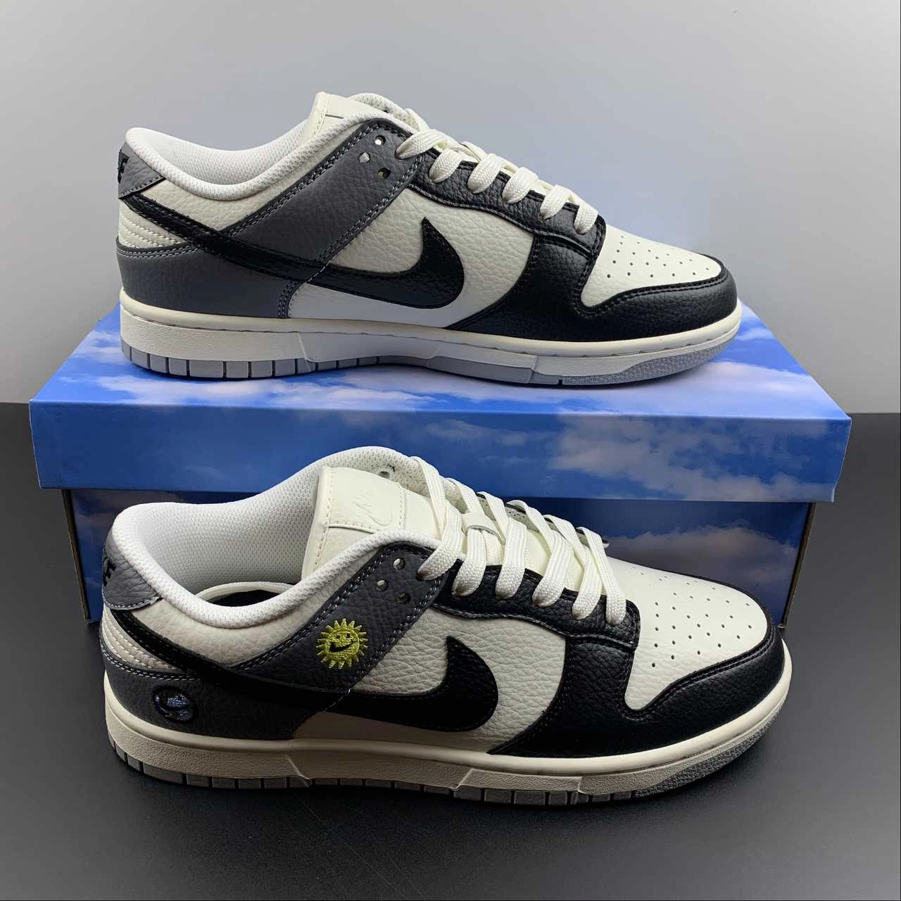 Smooth Feel SB Dunk Low Beige Black Dark Grey BB1609-113
