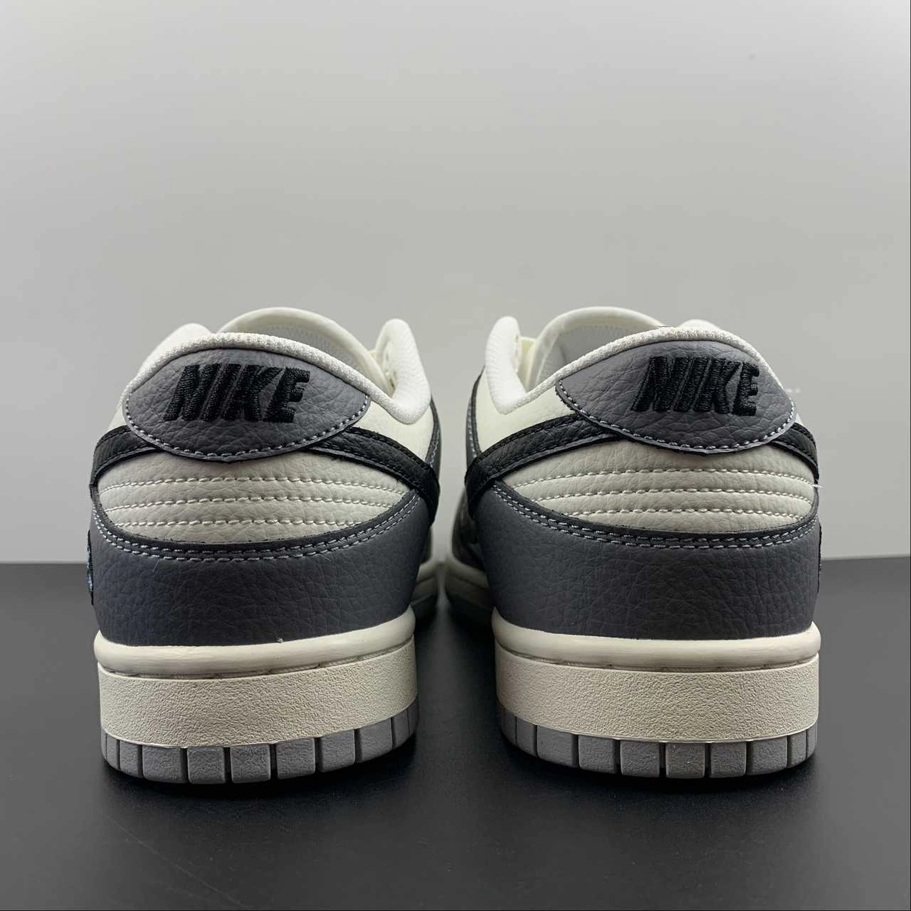 SB Dunk Low Beige Black Dark Grey BB1609-113 Non Slip Lacing System Balanced Support