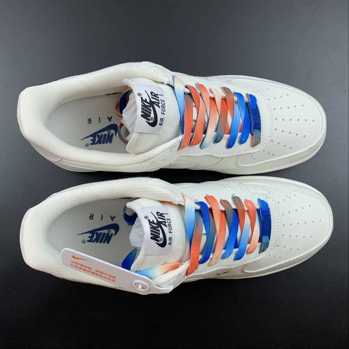 Air Force 1 07 NYC Beige Orange Blue Stay Light Flat
