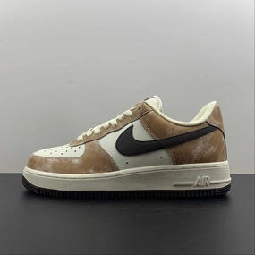Air Force 1 Low Brown White Black BX5815-536 Foot Daily Partner Run