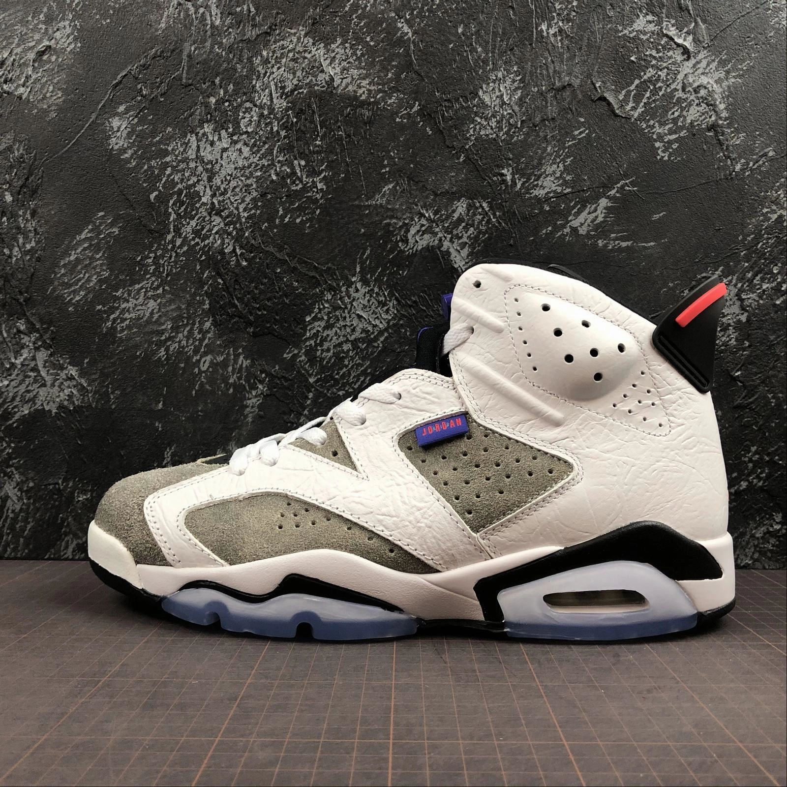 ShockDispersing Air Jordan 6 Retro LTR White Dark Concord Black CT3125-100