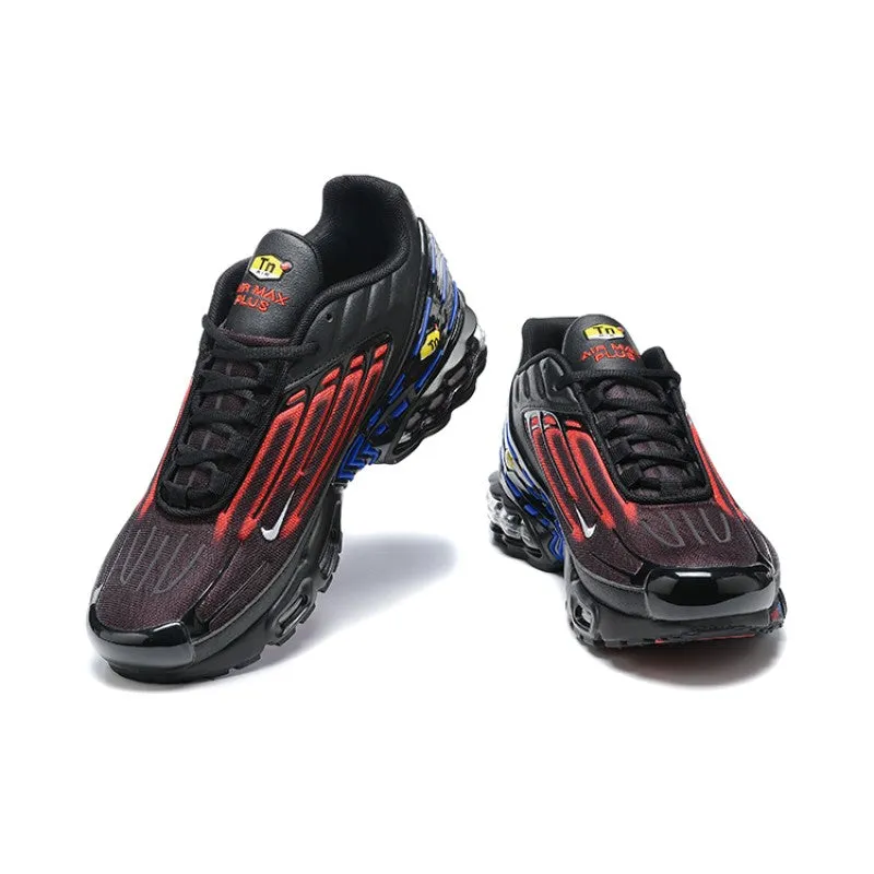 fluorescent running shoes Eco Friendly Air Max Plus 3 Black Racer Blue University Red White FN7806-001