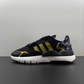 Adidas Nite Jogger Black Gold Blue FW6711 contour amateur athlete shoes