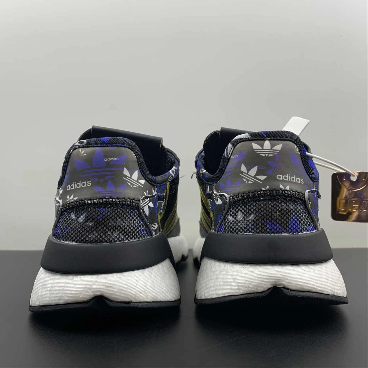 Adidas Nite Jogger Black Gold Blue FW6711 Slim - fit