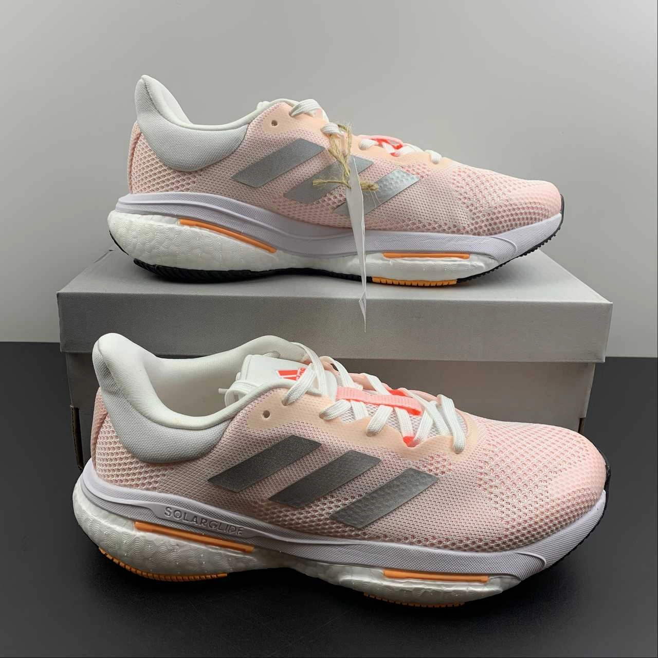 Adidas Solar Glide 5 Light Pink Grey GX5496 foldable running shoes cold - weather