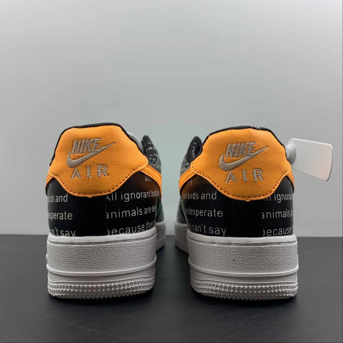 Air Force 1 07 Low White Black Raw Rubber Sole CI0057-100 Gym ready