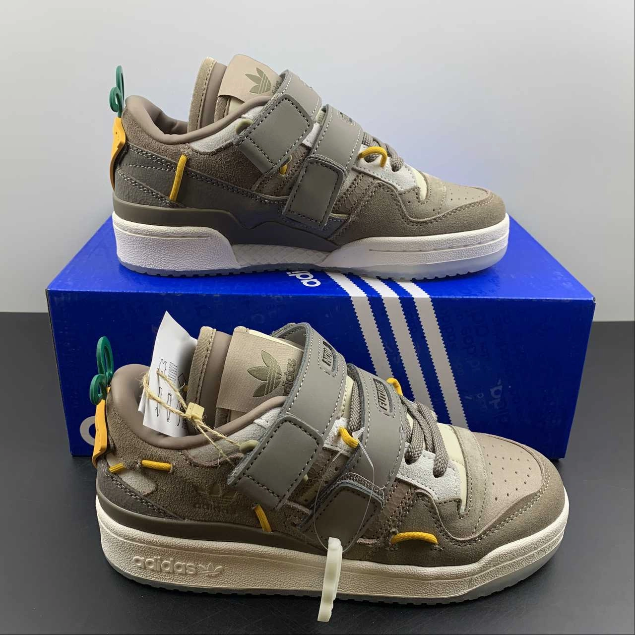 Adidas Forum 84 Low x FiSN Dark Brown All Day Pace Molded Heel