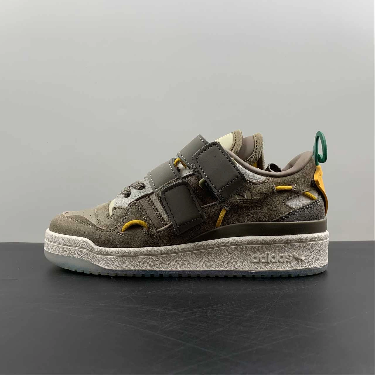 Adidas Forum 84 Low x FiSN Dark Brown Stretch Lace System Tailored grip