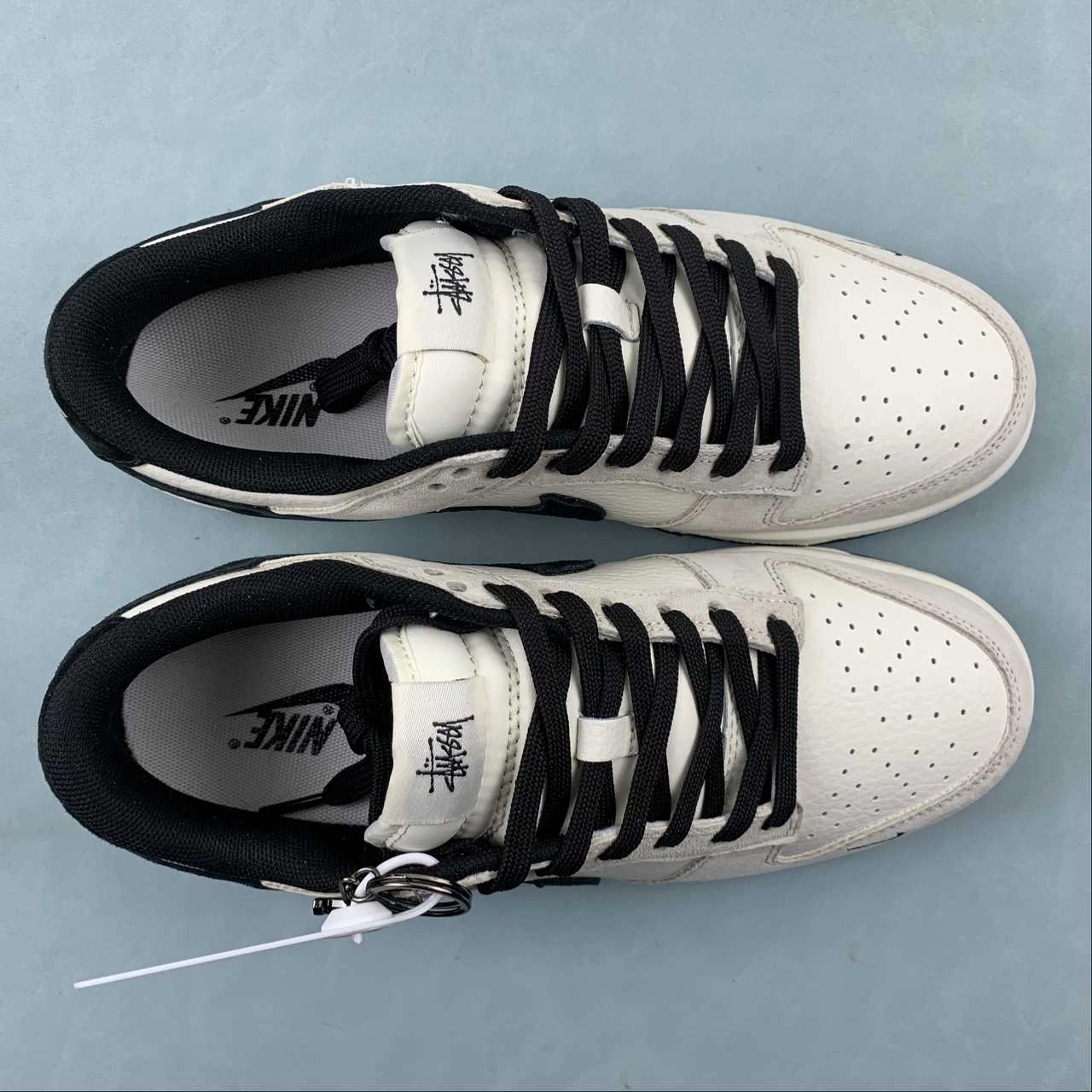 Stussy x SB Dunk Low Off White Black FC1688-151 Abrasion Guard