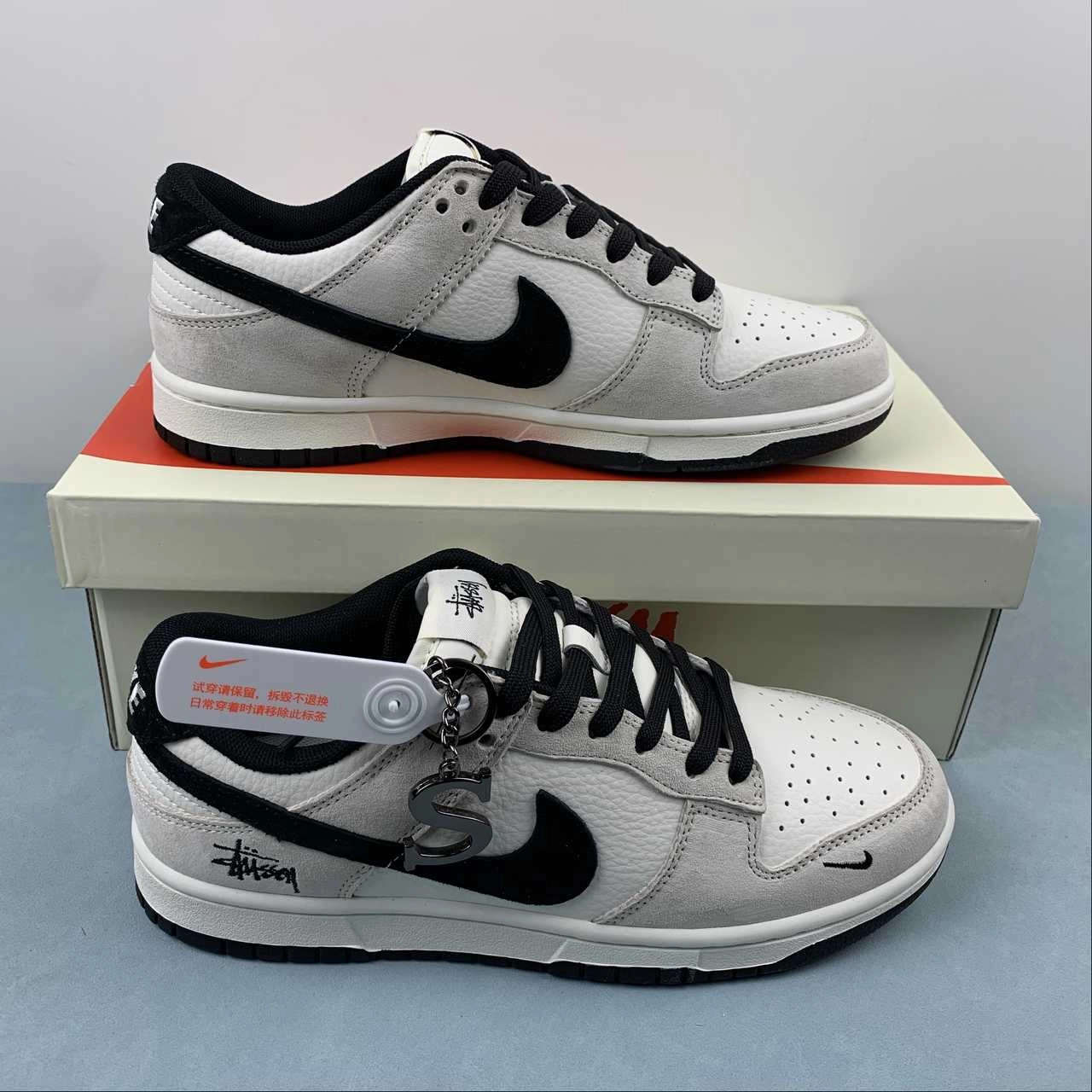 Stussy x SB Dunk Low Off White Black FC1688-151 Ethically Sourced Materials