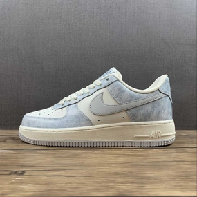 Lace Free Air Force 1 07 Low Rock Blue White CL5568-663