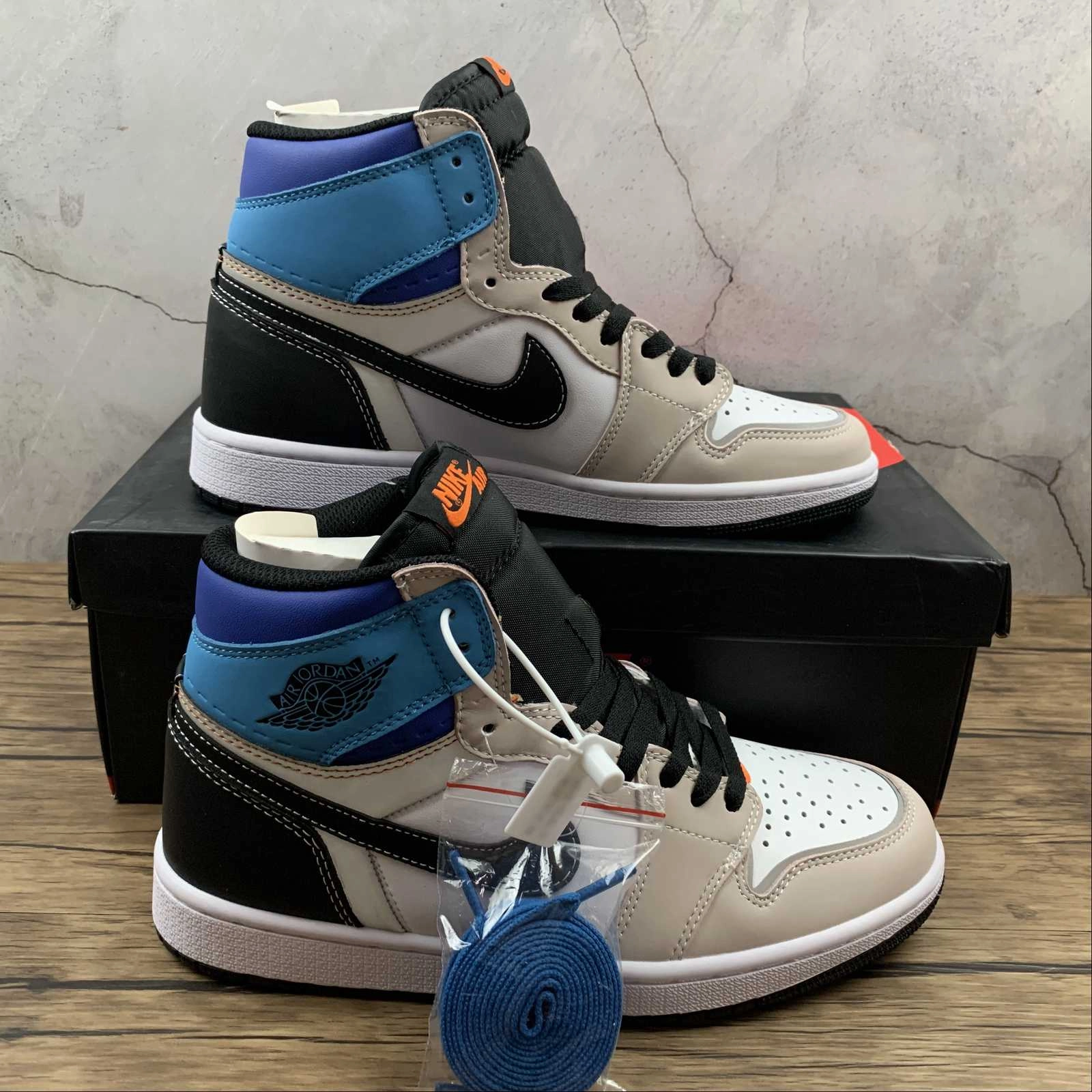Air Jordan 1 Retro High OG White Black Orange (2021) DC6515-100 Anti Slip Tread Pattern Speed Form