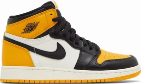 Perforated Tongue Design Nike Jordan 1 High Yellow Toe