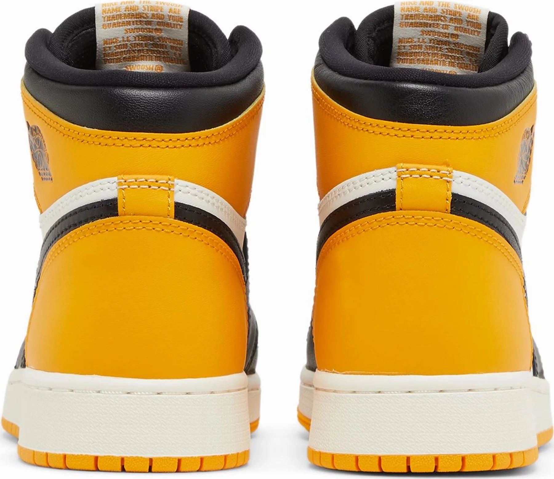 Soft outsole Stability control Nike Jordan 1 High Yellow Toe