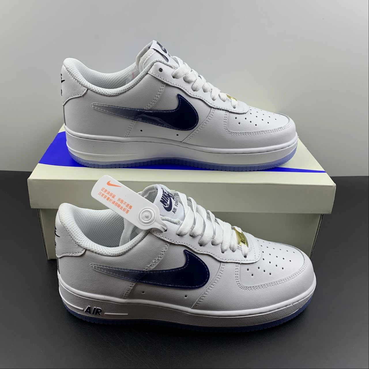 Ultra Hike Tea Run Air Force 1 07 Low White Midnight Blue Metallic Gold CO3363-366