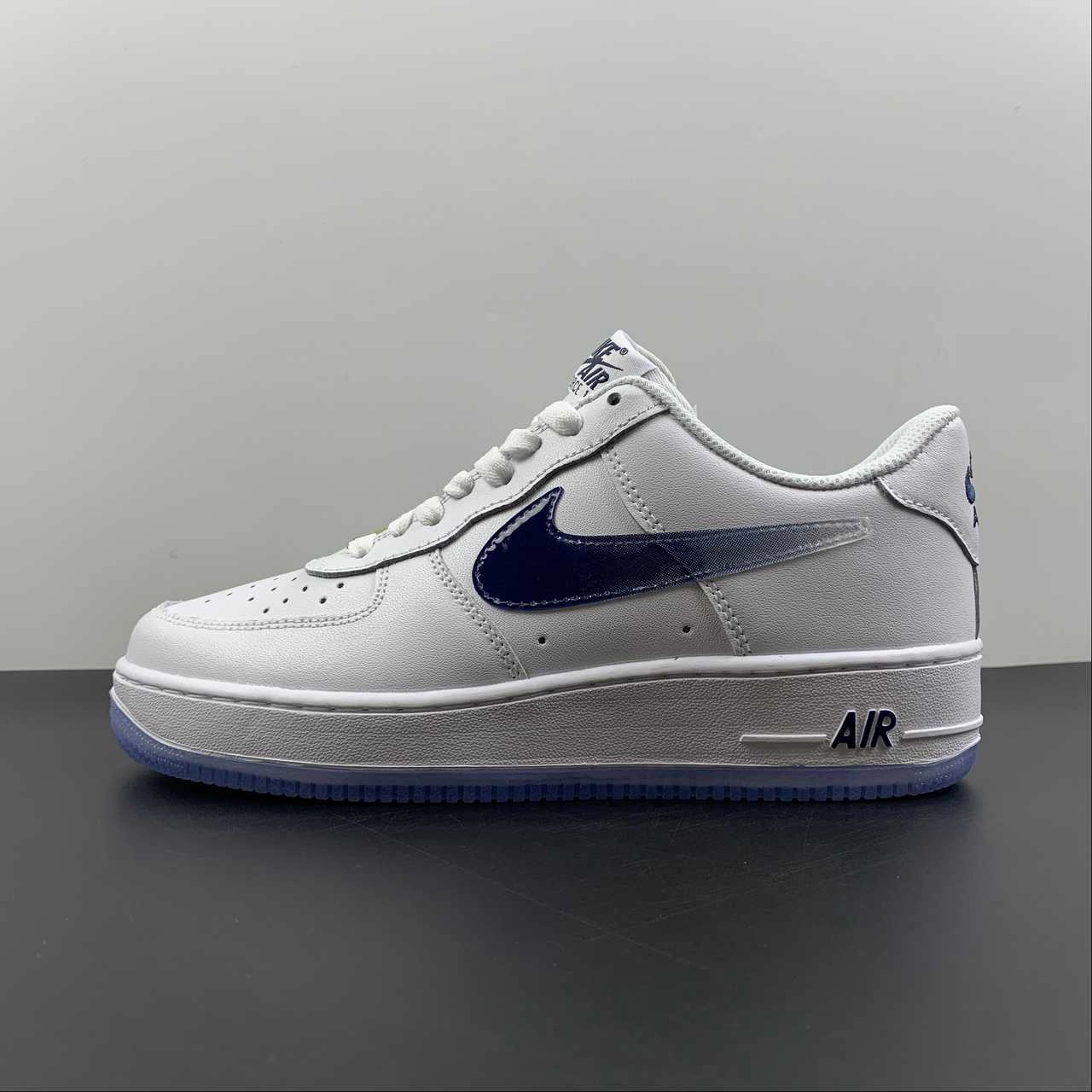 clean design Air Force 1 07 Low White Midnight Blue Metallic Gold CO3363-366