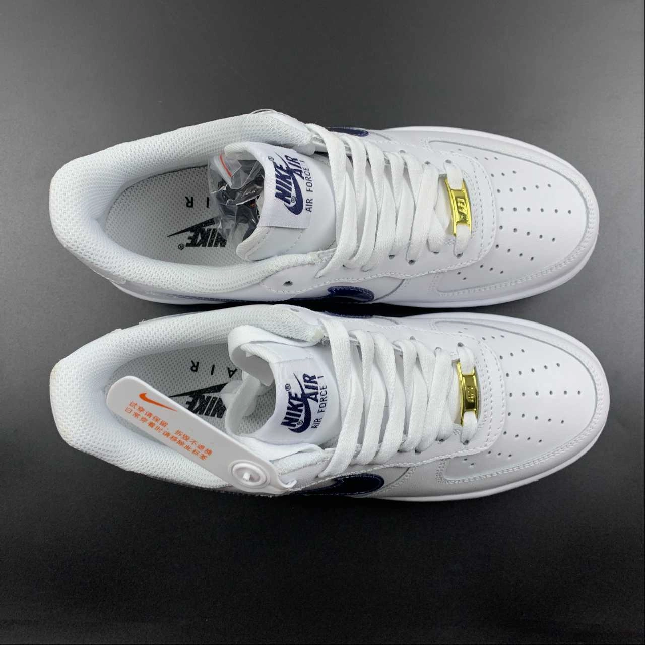 Air Force 1 07 Low White Midnight Blue Metallic Gold CO3363-366 Easy Dressing On demand