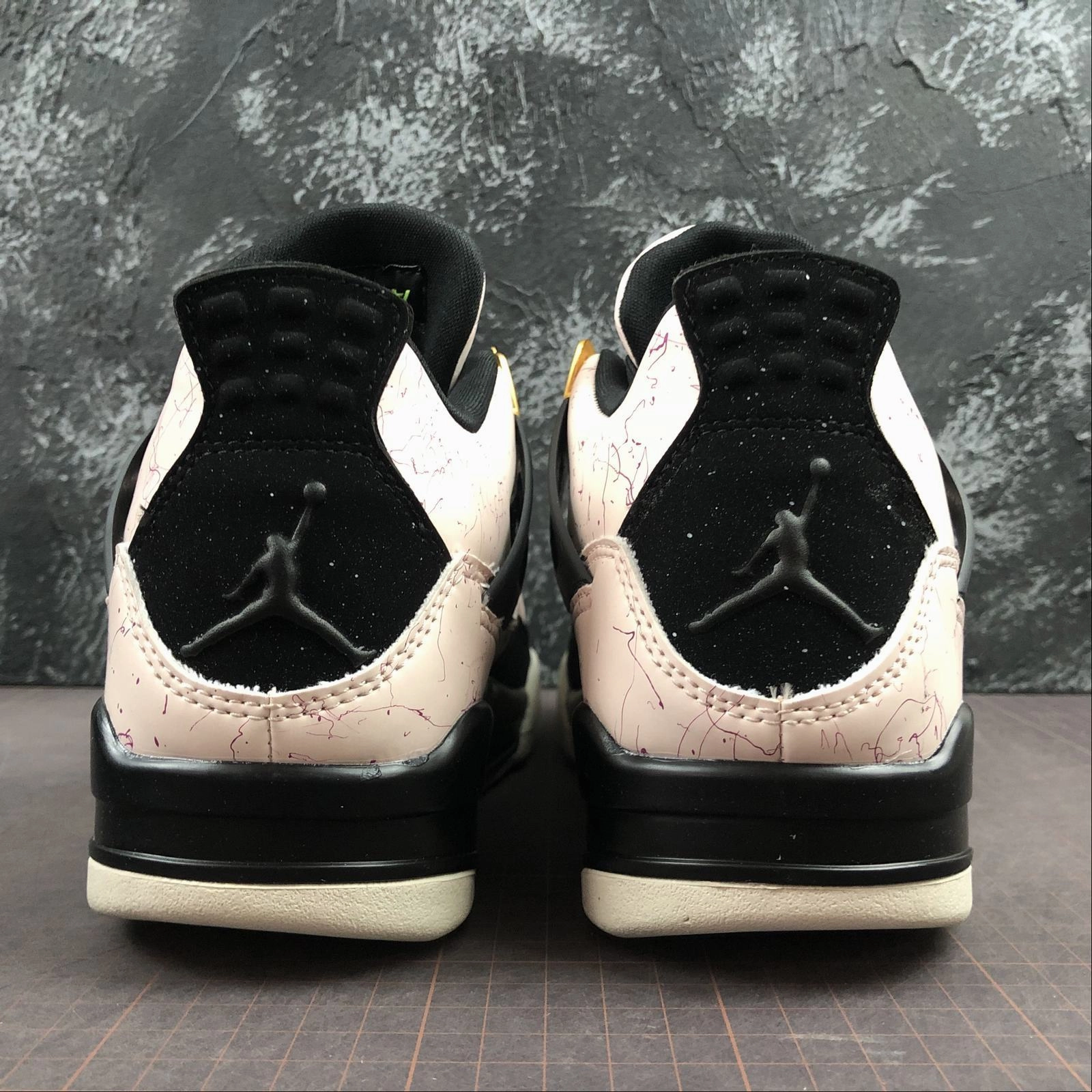 Comfort Ready Air Jordan 4 Retro Lt Pink Black Marble Pattern AQ9129-601