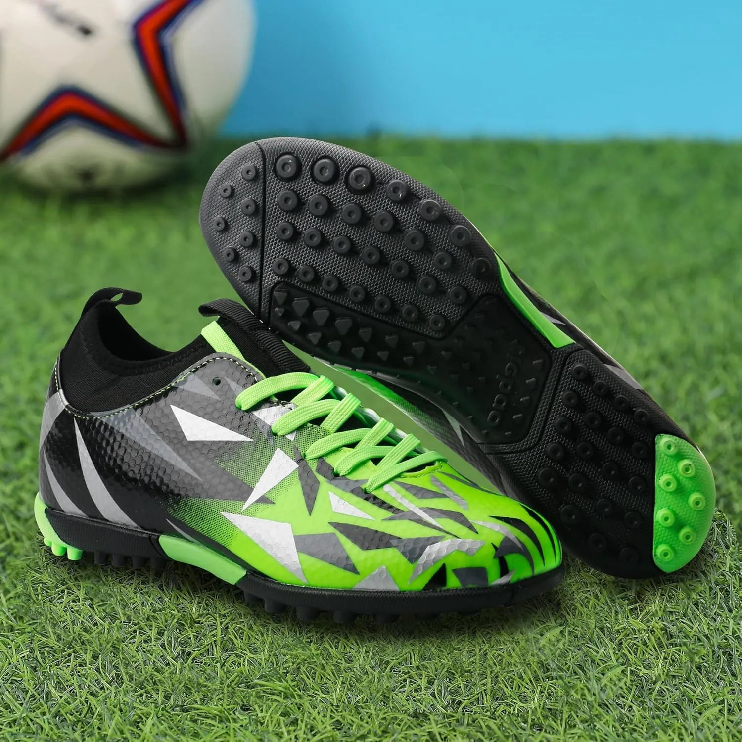 Turf Soccer Cleats Little Kids Big Kids Indoor TF Soccer Shoes Outdoor for Boys Girls