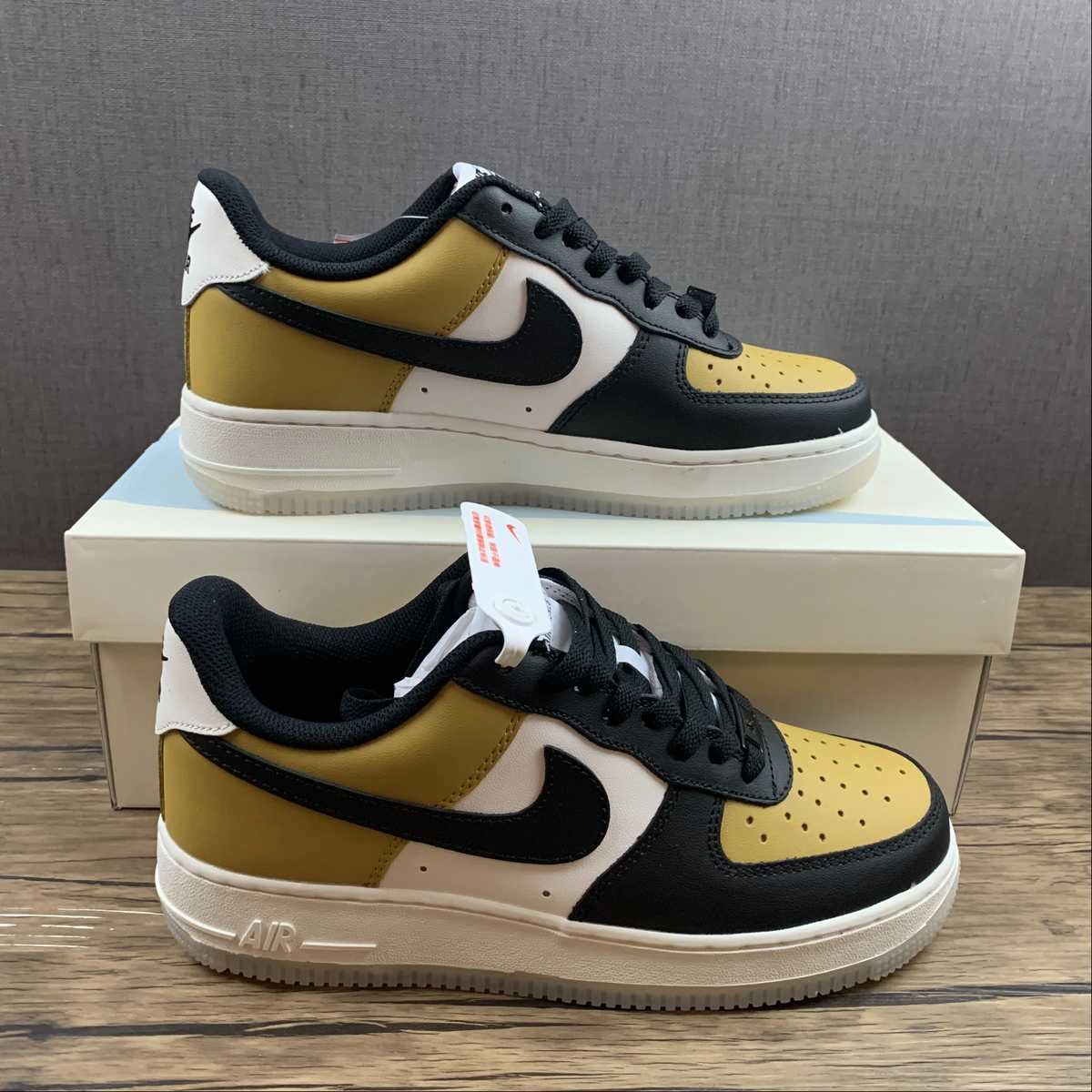 Ease Style Air Force 1 07 Low White Black Gold CJ8899-111